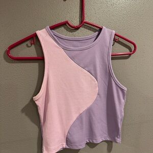 Purple and pink cropped tank